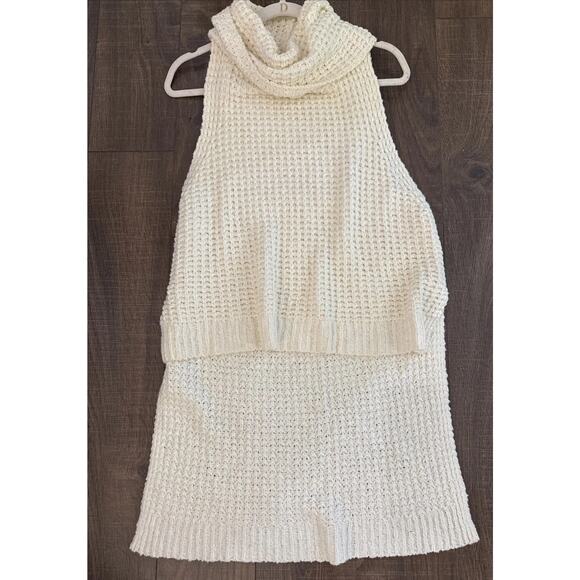 Free People Sweaters - Free People Skyscraper Sweater Chunky Sleeveless, Ivory Small